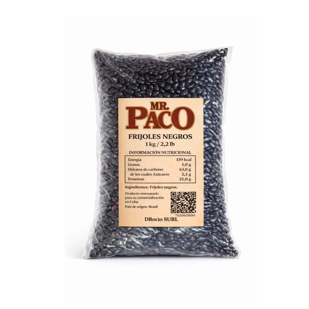 Frijoles negros Mr. Paco (1 kg / 2.2 lb) - Miniatura 1