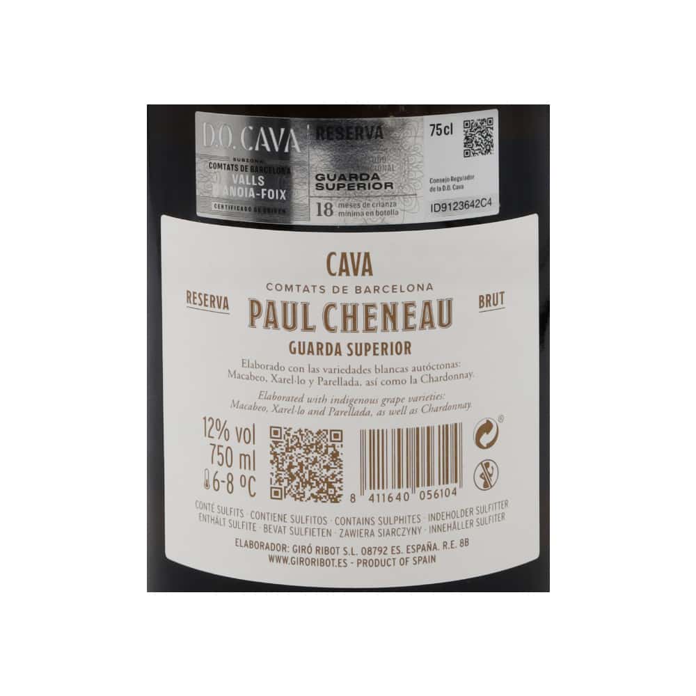 Cava Brut Reserva Guarda Superior Paul Cheneau (750 ml) - Miniatura 2