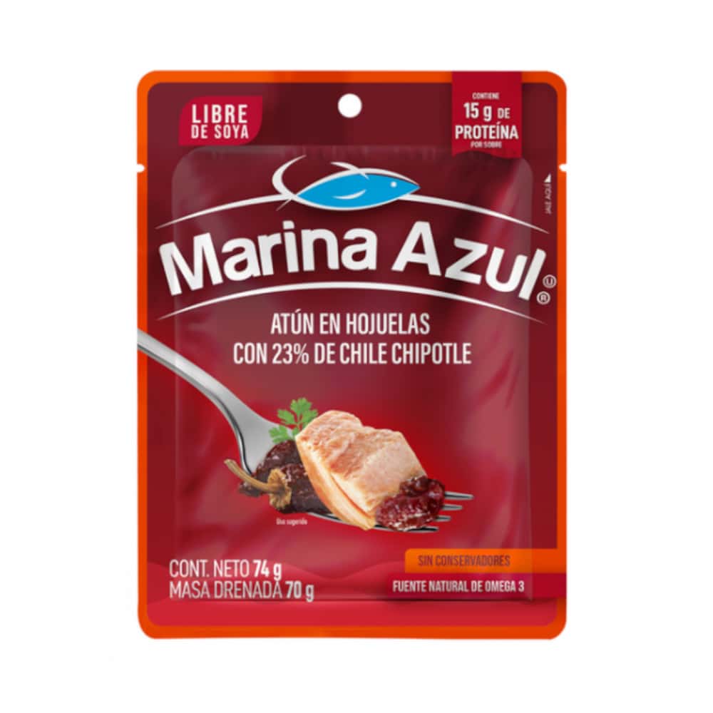 Atún en hojuelas con 23% de chile chipotle Marina Azul (74 g / 2.61 oz) - Miniatura 5