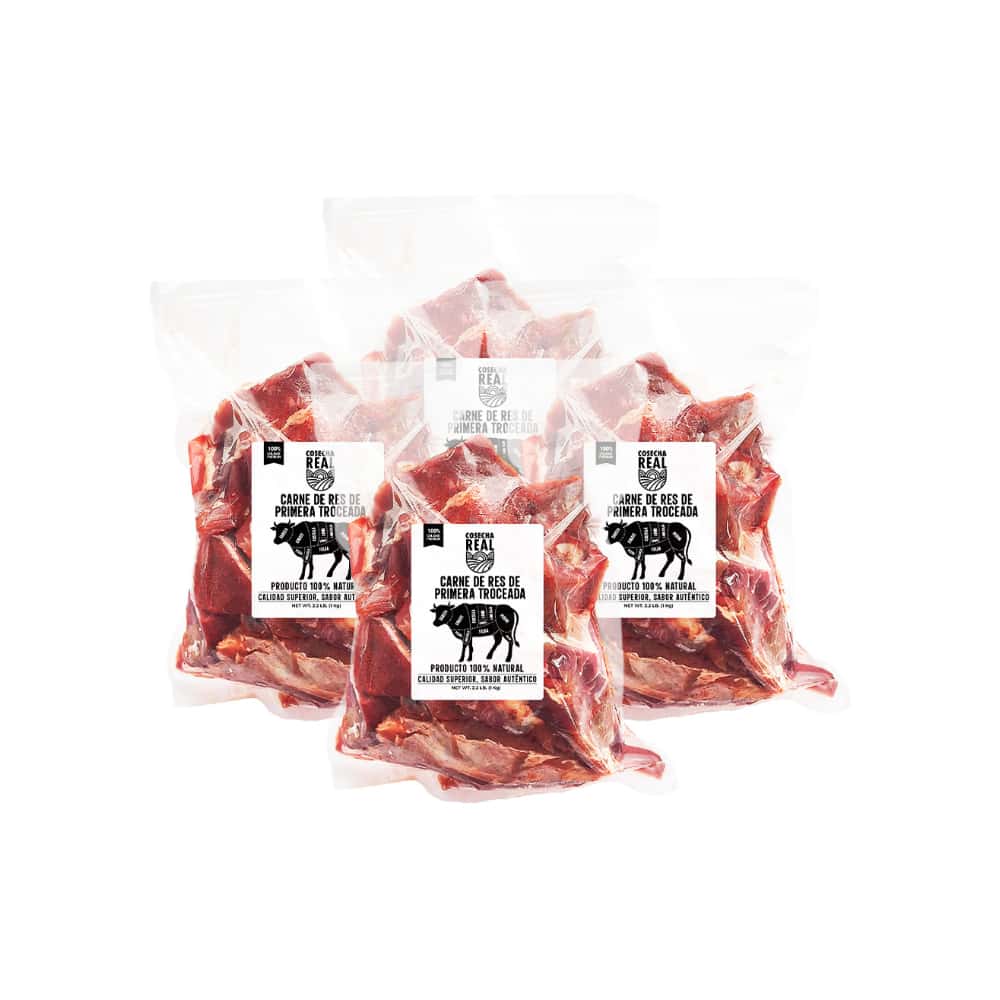 Carne de res de primera troceada Cosecha Real (4 x 1 kg / 2.2 lb) - Miniatura 1
