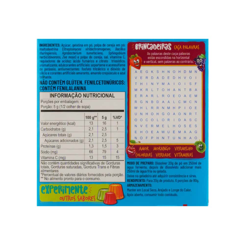 Gelatina sabor cereza (3 x 20 g) - Miniatura 4