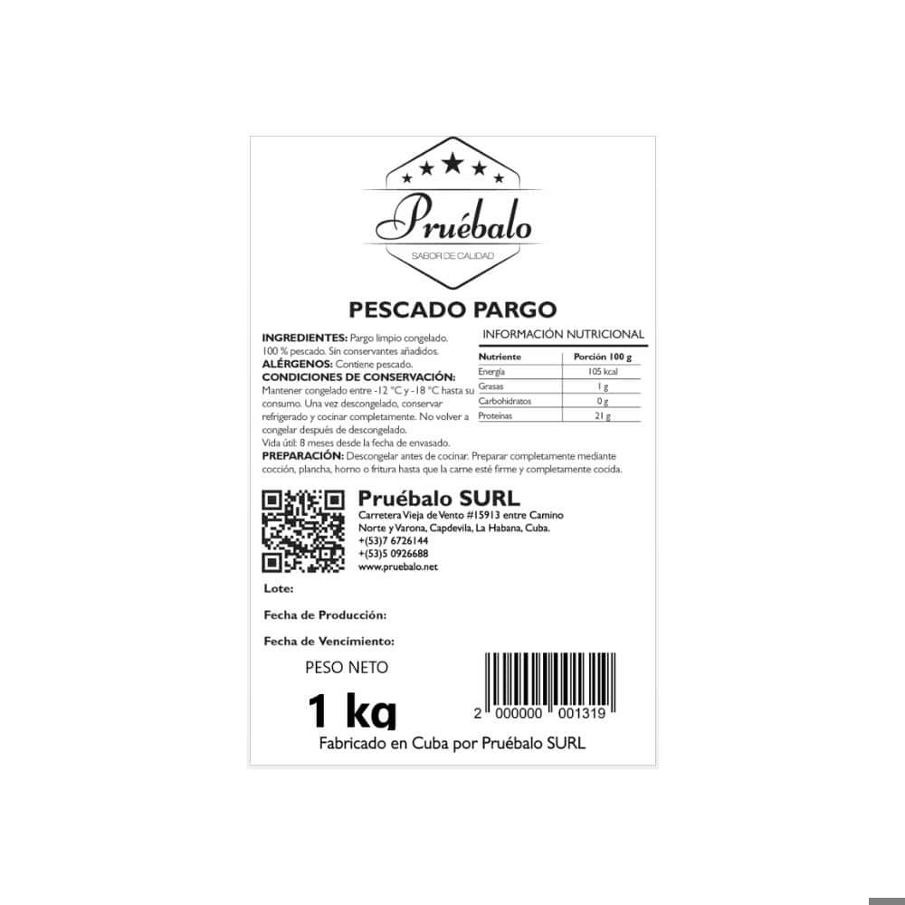 Pargo limpio congelado Pruébalo (1 kg / 2.2 lb) - Miniatura 4