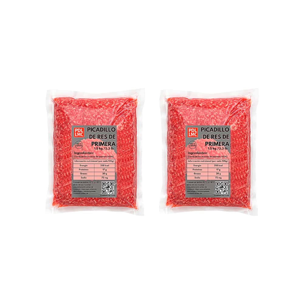 Picadillo de res de primera PDL LMC (2 x 1.5 kg / 3.3 lb) - Miniatura 1