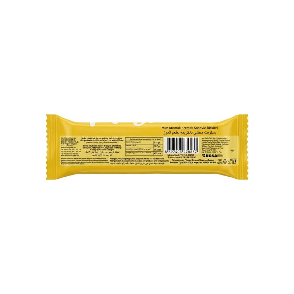 Galletas sándwich con crema de plátano Kremali Cigdem (50 g / 1.76 oz) - Miniatura 2