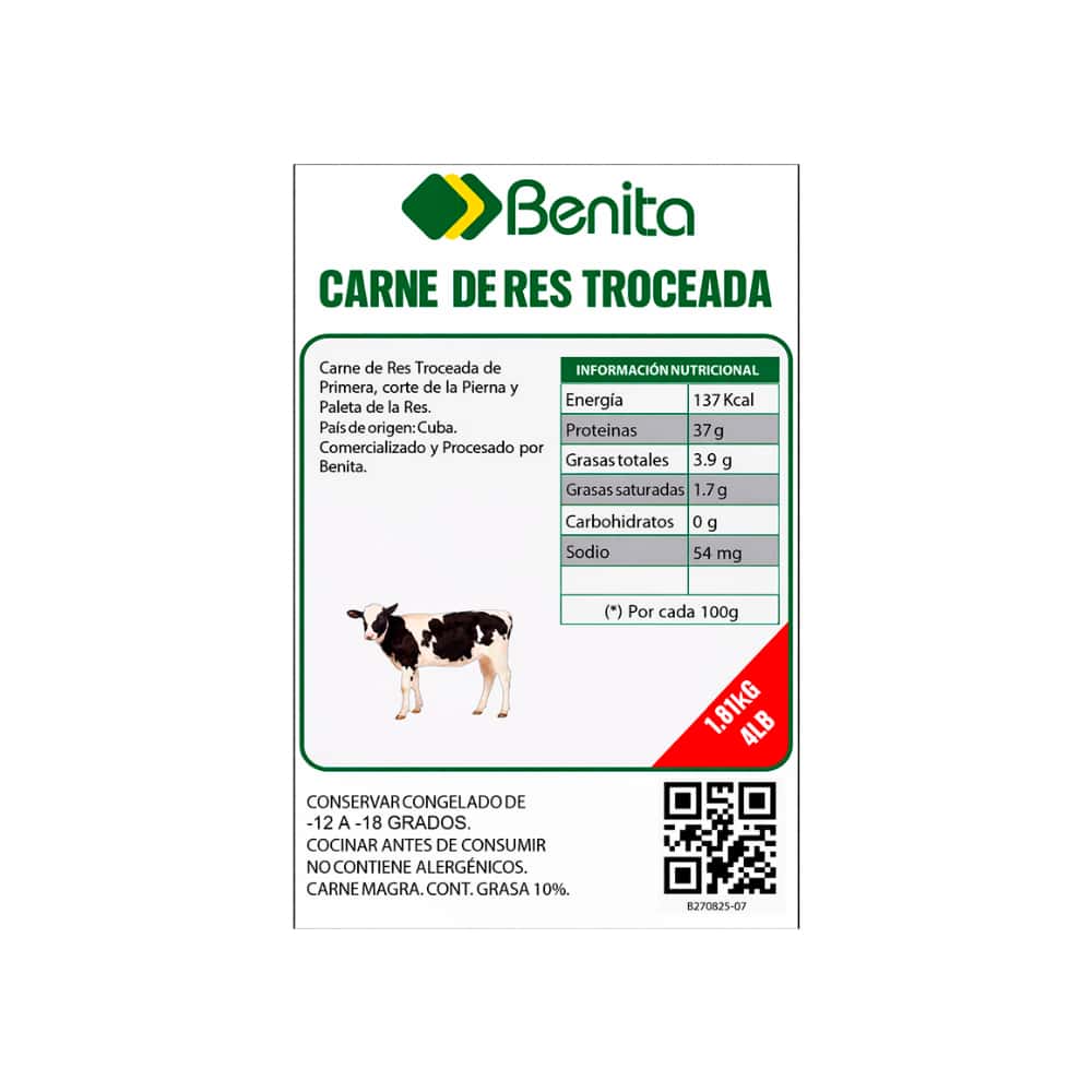 Carne de res troceada de primera Benita (1.81 kg / 4 lb) - Miniatura 3