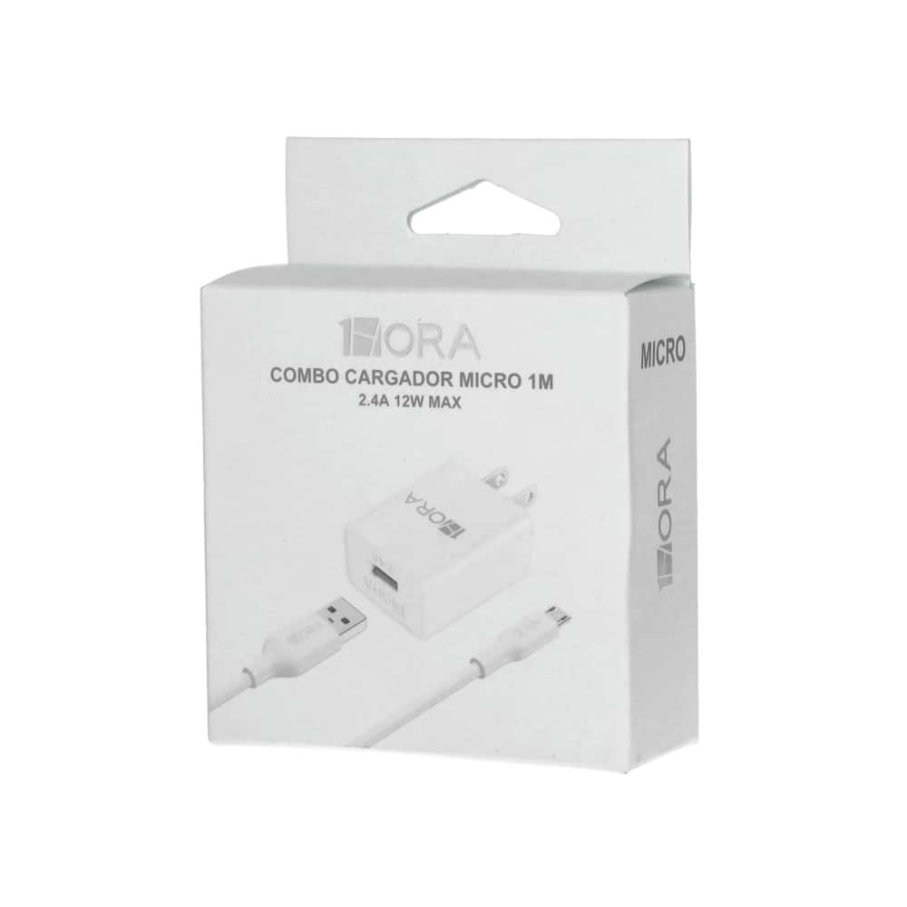 Cargador blanco micro-USB 1Hora GAR124 (12 W) - Miniatura 2
