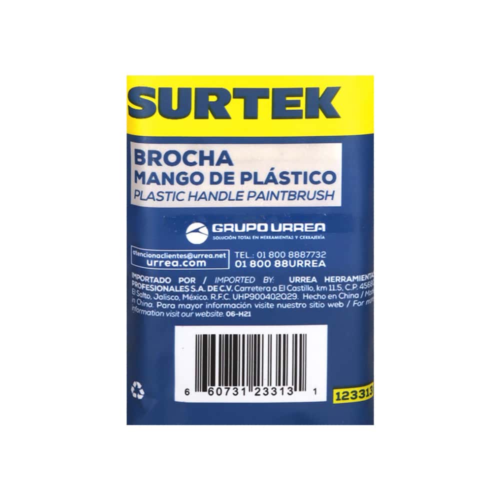 Brocha mango de plástico 2'' Surtek 123313 - Miniatura 3