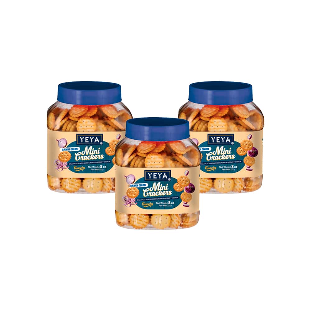 Galleticas saladas sabor crema de hierbas y cebolla YEYA (3 x  227 g ) - Miniatura 1