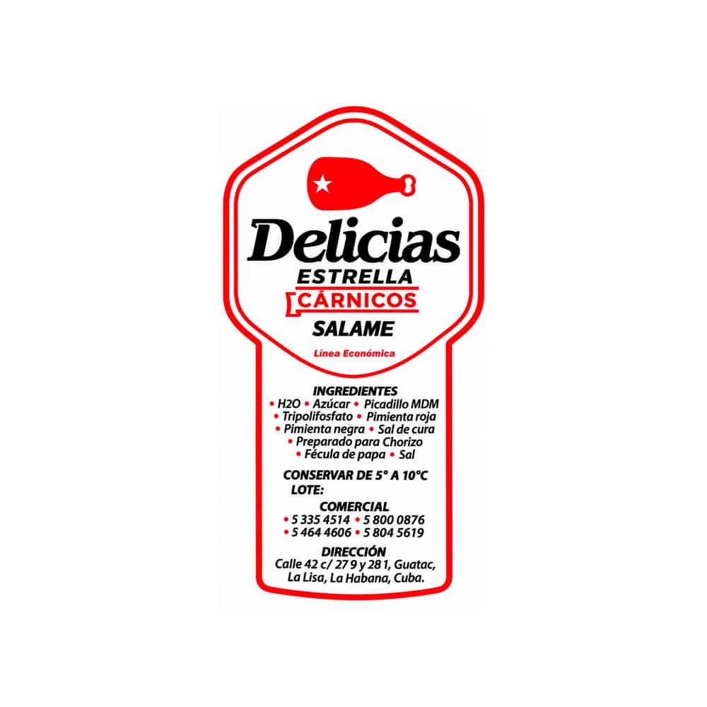 Salame línea económica Delicias Estrella (420 g / 14.81 oz) - Miniatura 2