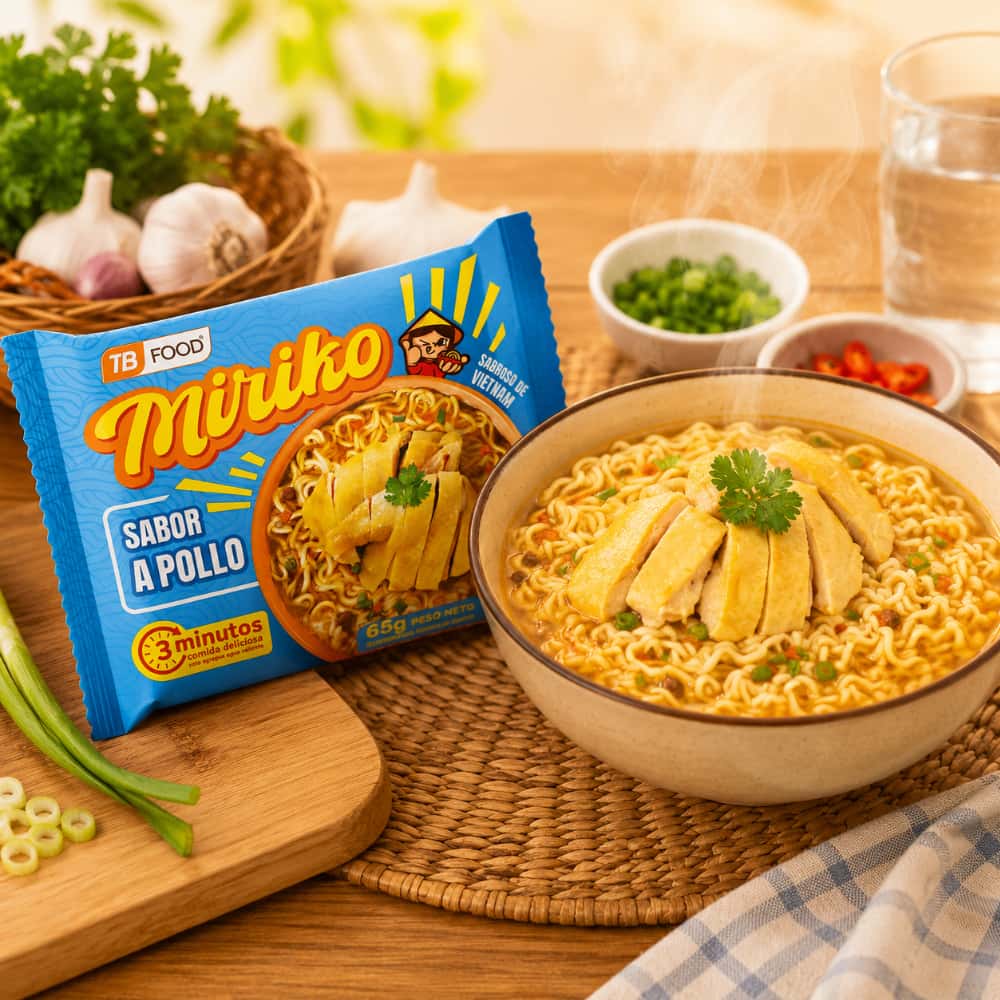 Sopa instantánea de fideos sabor a pollo Miriko (65 g / 2.29 oz) - Miniatura 4