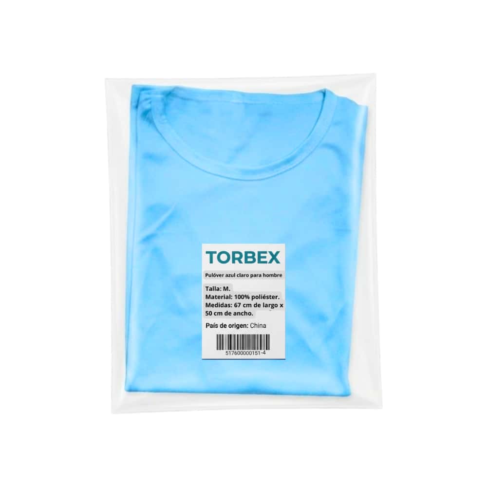 Pulóver azul claro para hombre Torbex (Talla M) - Miniatura 2
