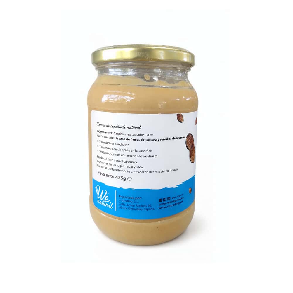 Crema de cacahuete We Natural (475 g / 1.05 lb) - Miniatura 2
