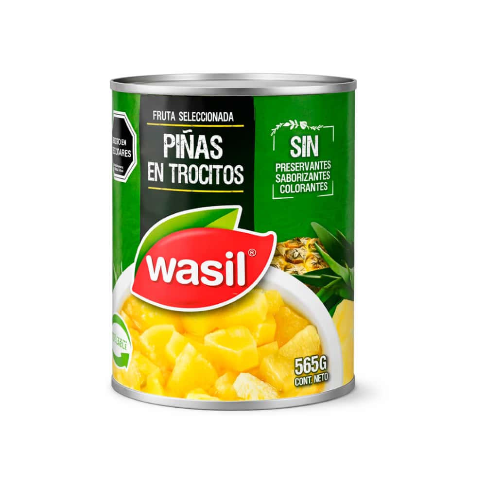 Piñas en conserva en trocitos Wasil (565 g / 19.9 oz) - Miniatura 1