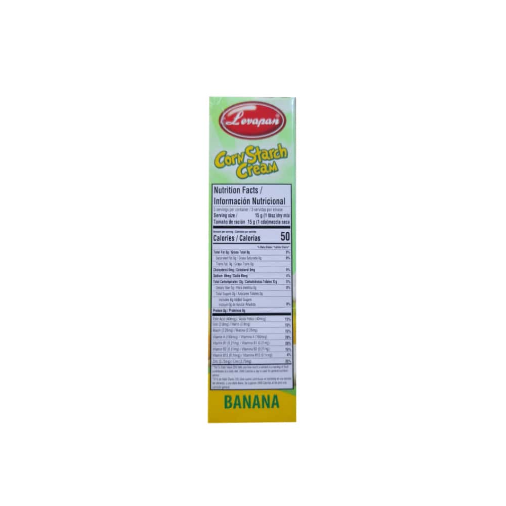 Crema de maicena sabor banana Levapan (47 g / 1.66 oz) - Miniatura 5