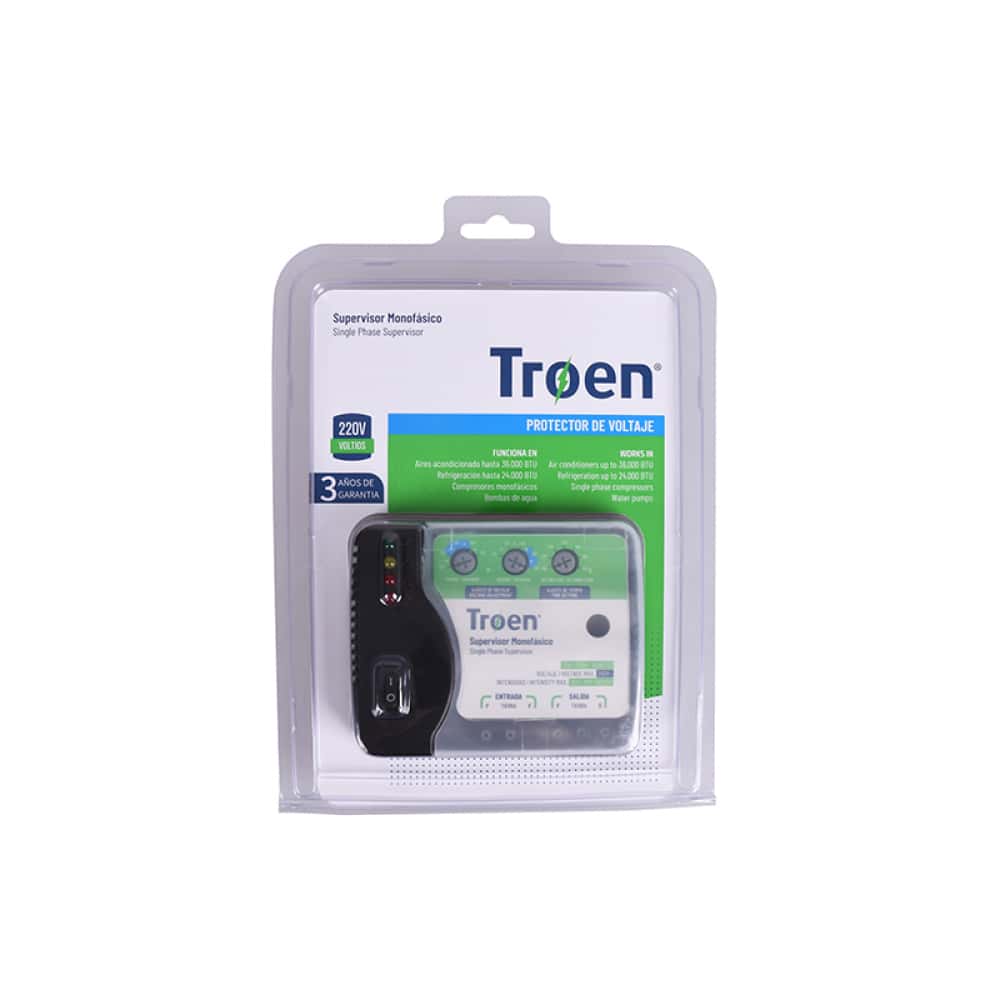 Protector de voltaje monofásico de línea de 220 V / 20 A Troen - Miniatura 7