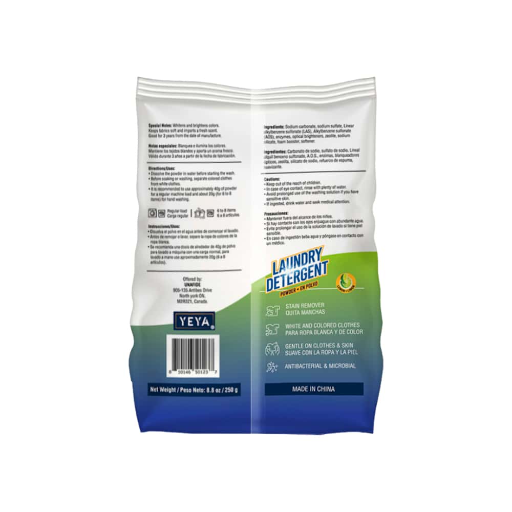 Detergente en polvo con aroma a limón YEYA (250 g / 8.8 oz) - Miniatura 2
