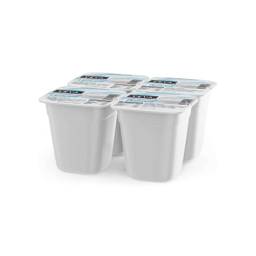 Yogurt pasteurizado natural YEYA (4 x 125 g / 4.41 oz) - Miniatura 2