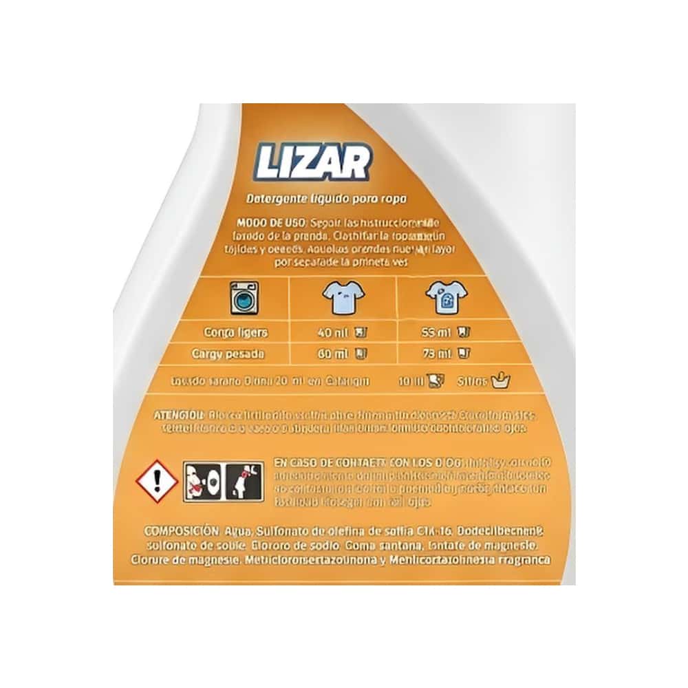 Detergente líquido para ropa con jabón de Marsella Lizar (3.78 L) - Miniatura 2