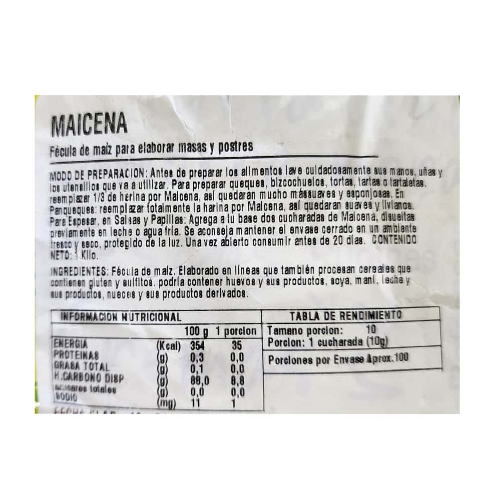 Maicena Macro Food (1 kg / 2.2 lb) - Miniatura 5