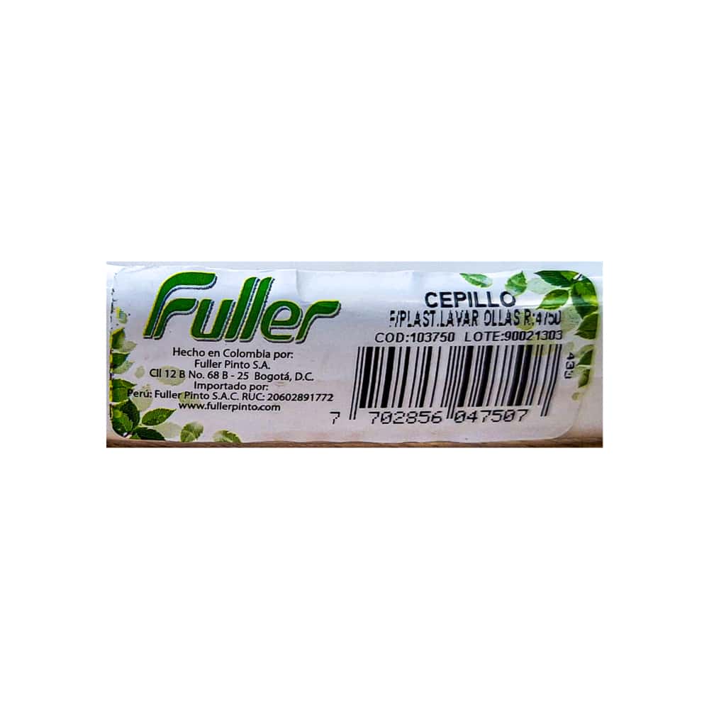 Cepillo plástico para lavar ollas Fuller (1 U) - Miniatura 3