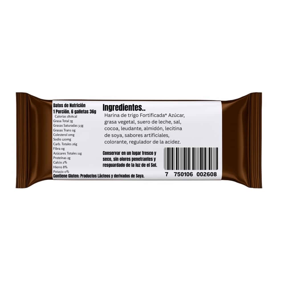 Galletas de chocolate con crema sabor vainilla Rellenitas GN (36 g / 1.27 oz) - Miniatura 4