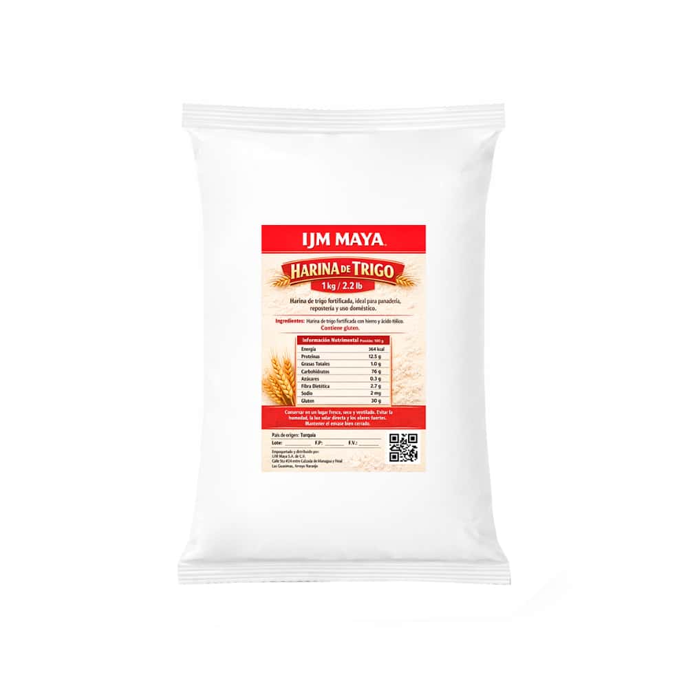 Harina de trigo fortificada IJM Maya (1 kg / 2.2 lb) - Miniatura 1