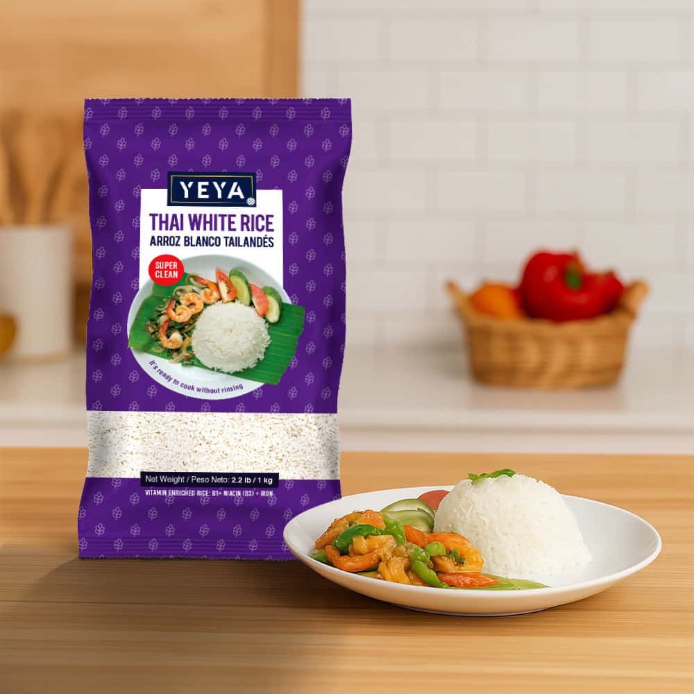 Arroz blanco de grano largo tailandés YEYA (1 kg / 2.2 lb) - Miniatura 5