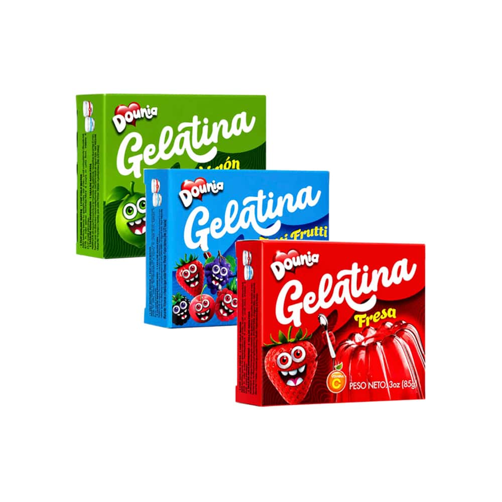 Combo Gelatinas Trío Frutal – Fresa, Tutifruti y Limón - Miniatura 1