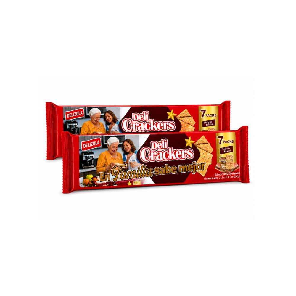 Galletas saladas tipo cracker Delizola (2 X 595 g / 1.3 lb) - Miniatura 1