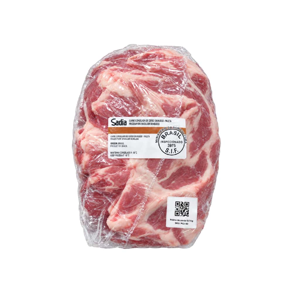 Paleta de cerdo sin hueso Sadia (6.0 kg / 13.04 lb) - Miniatura 1