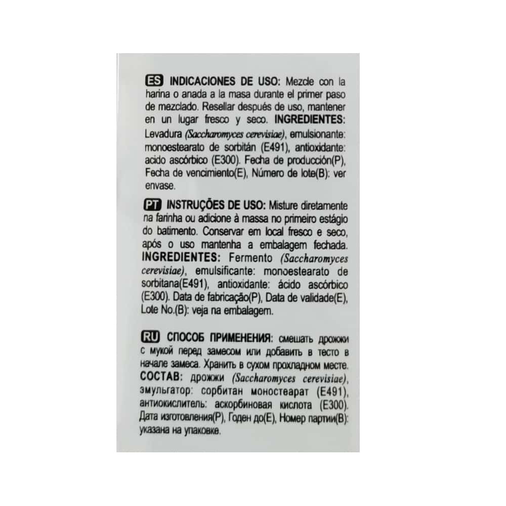 Levadura seca Instantánea Angel (500 g / 1.10 lb) - Miniatura 3