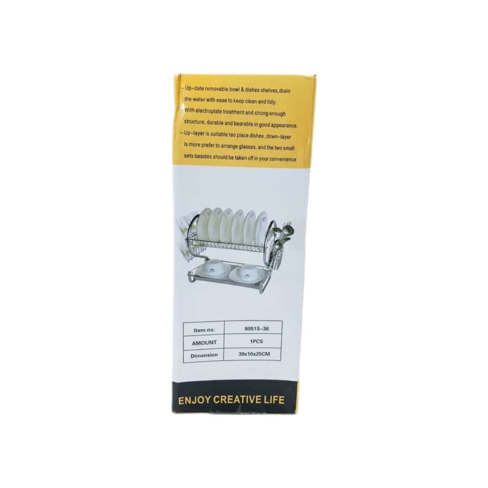 Escurridor de platos de 2 niveles con bandeja y porta cubiertos New Arrival - Miniatura 3