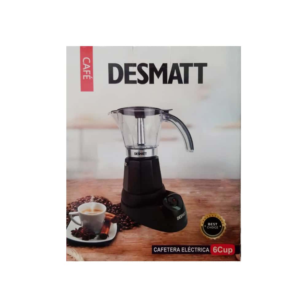 Cafetera eléctrica negra de 6 tazas Desmatt KCM-006 - Miniatura 3