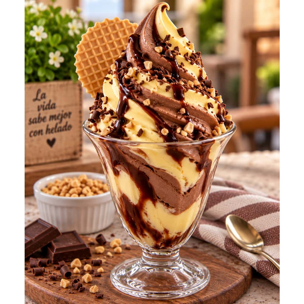Helado doble crema sabor chocolate y mantecado Alask (4 L) - Miniatura 3
