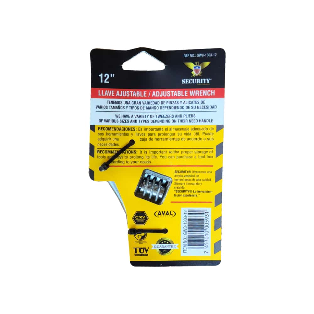 Llave de ajuste de 12" Security - Miniatura 5