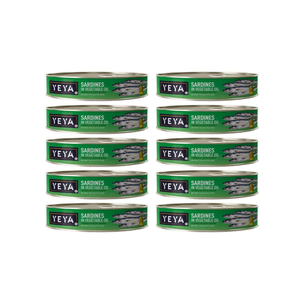 Sardinas en aceite vegetal Yeya (10 x 425 g / 15 oz) - Miniatura 1