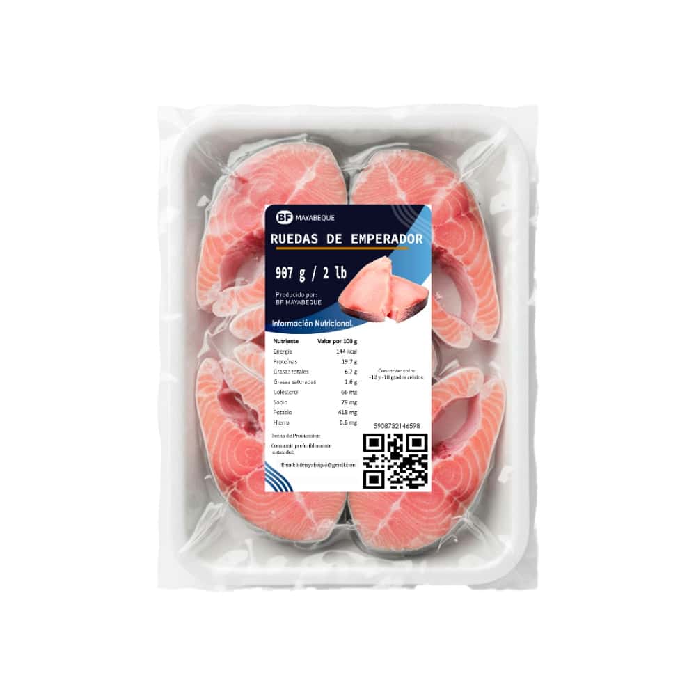 Ruedas de pescado emperador BF Mayabeque (907 g / 2 lb) - Miniatura 2