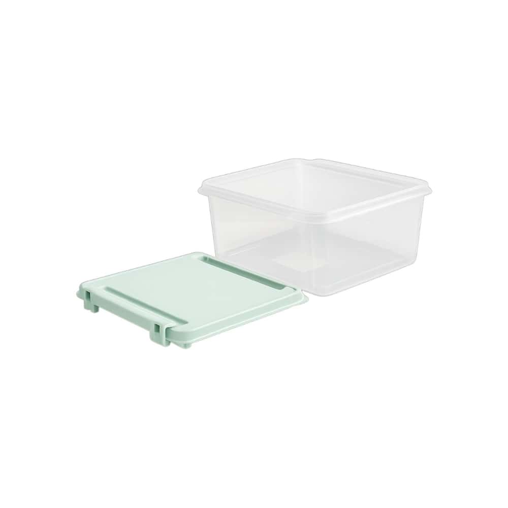 Fiambrera cuadrada de plastico color verde 2 L Casa y Menaje - Miniatura 2