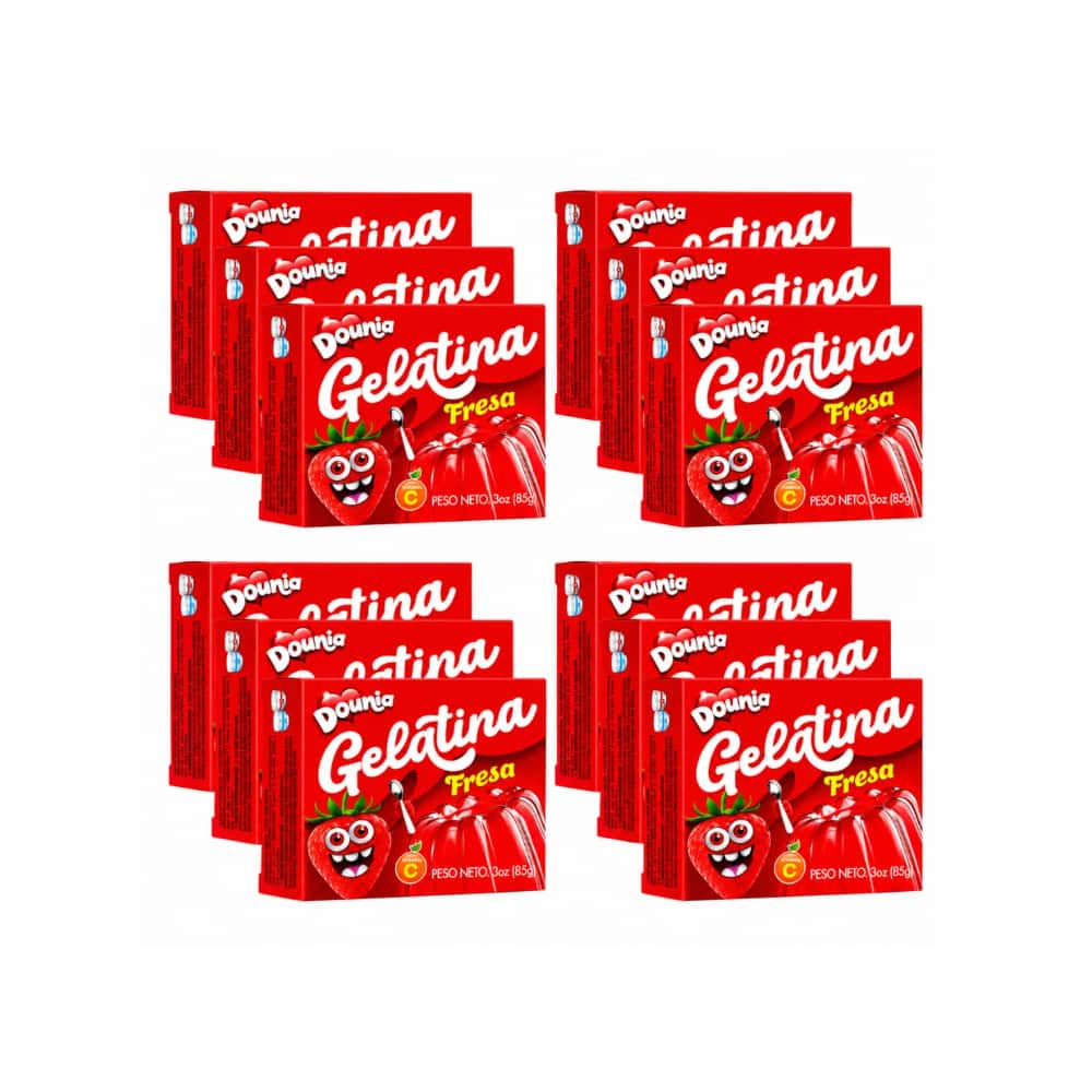 Gelatina con sabor a fresa Dounia (12 x 85 g / 3 oz) - Miniatura 1
