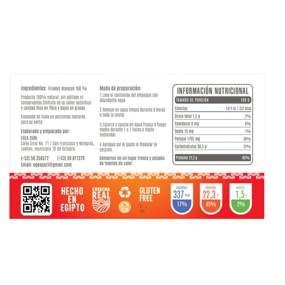 Frijoles blancos Cosecha Real (2 x 500 g / 1.1 lb) - Miniatura 3