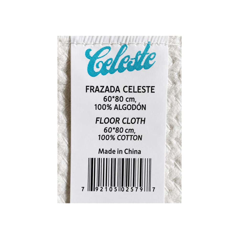 Frazada de piso 60 cm x 80 cm Celeste - Miniatura 3