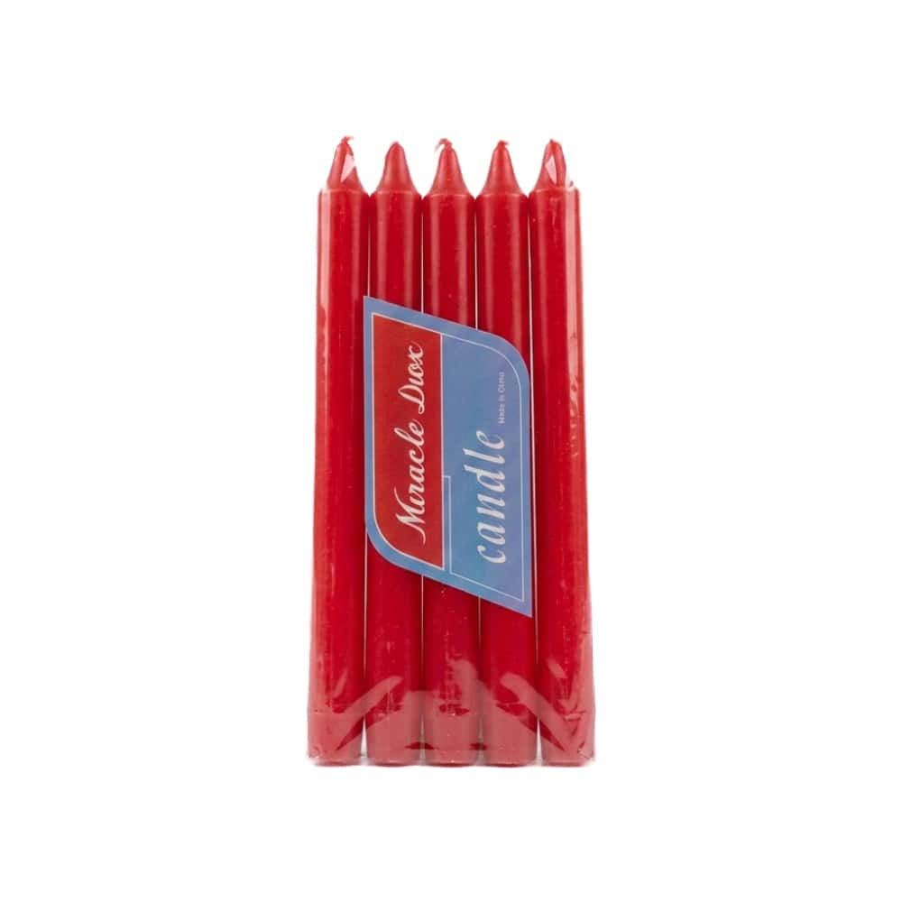 Velas color rojo Miracle Diox (10 U) - Miniatura 3