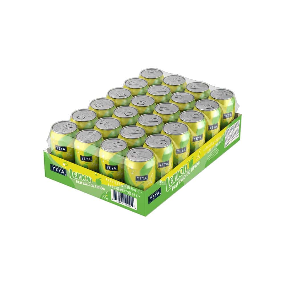 Caja de Refresco gaseado de limón YEYA (24 x 330 ml) - Miniatura 1