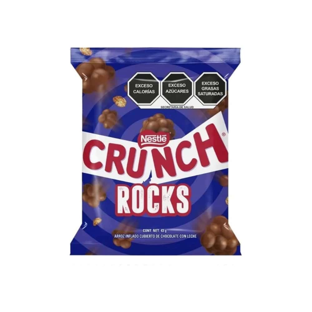 Arroz inflado cubierto de chocolate con leche Crunch Rocks Nestlé (43 g / 1.5 oz) - Miniatura 1