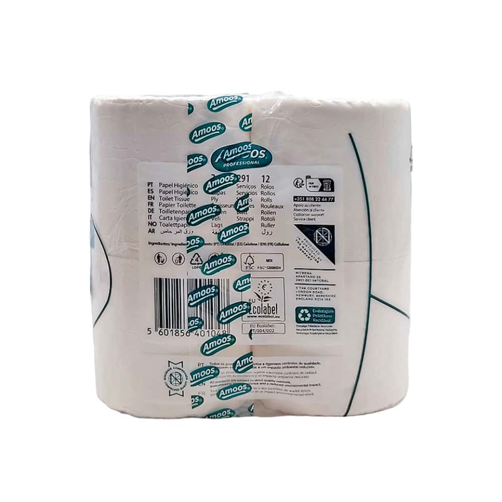 Papel higiénico de doble capa Amoos (12 U) - Miniatura 2
