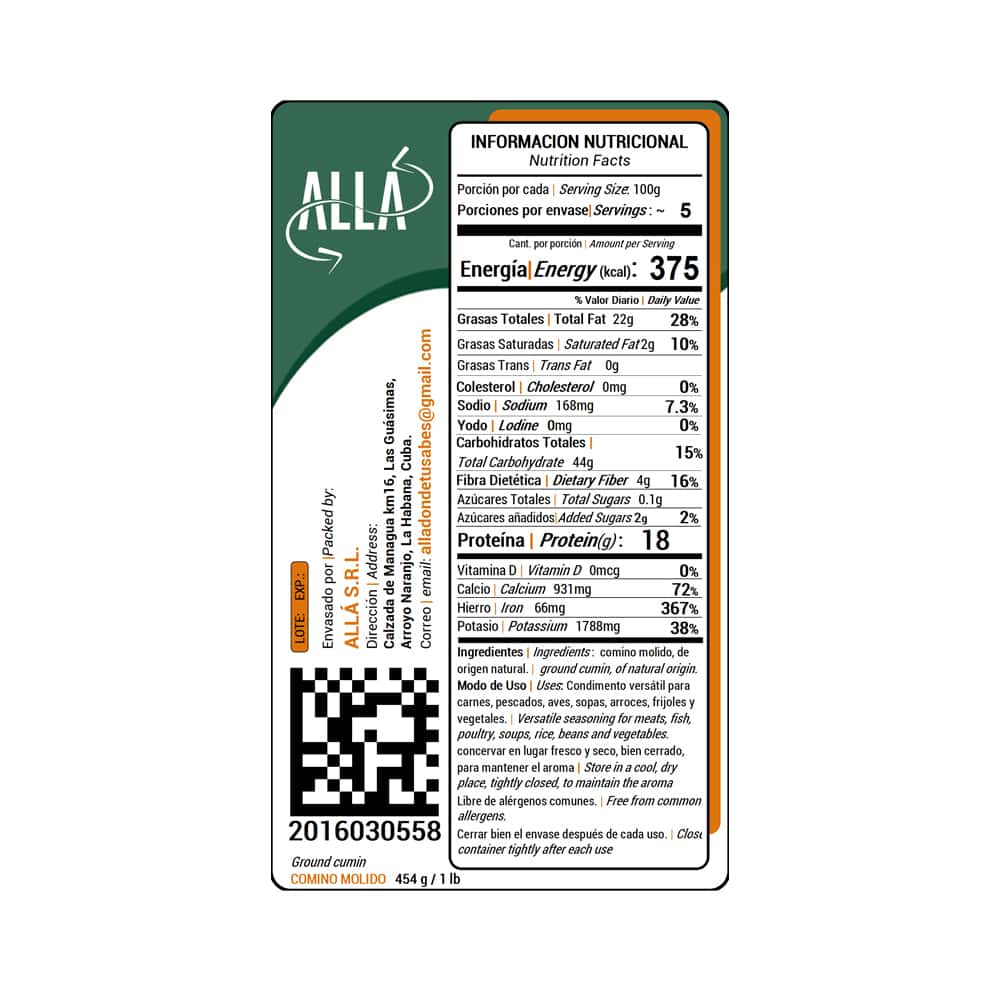 Comino molido ALLÁ (454 g / 1 lb) - Miniatura 5