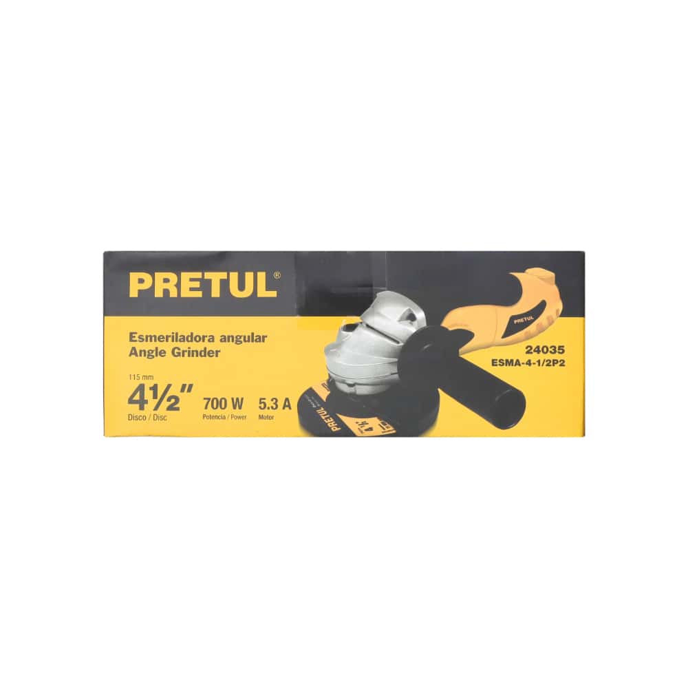 Pulidora angular 4-1/2' con disco abrasivo 700 W Pretul ESMA-4-1/2P2 - Miniatura 3