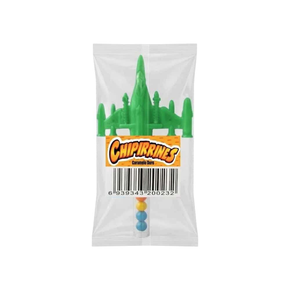 Avión de juguete verde con caramelos Chipirrines - Miniatura 2