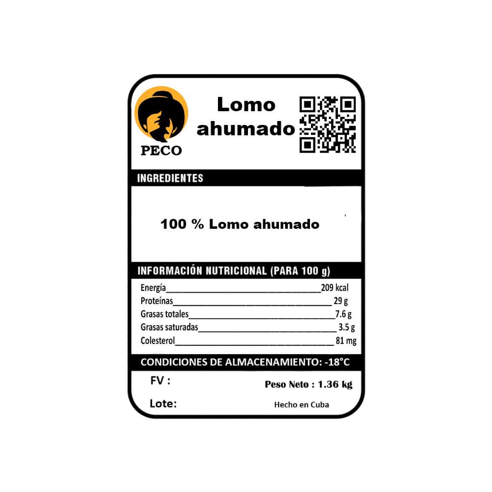 Lomo ahumado Peco (1.36 kg / 3 lb) - Miniatura 3