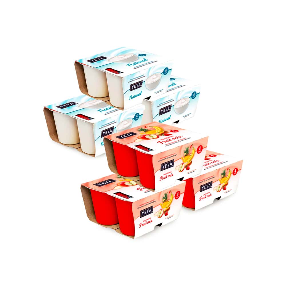 Yogurt pasteurizado sabor macedonia + Yogurt pasteurizado natural - Miniatura 1